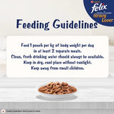 Feeding guidelines for Purina Felix Gravy Lover on a white background