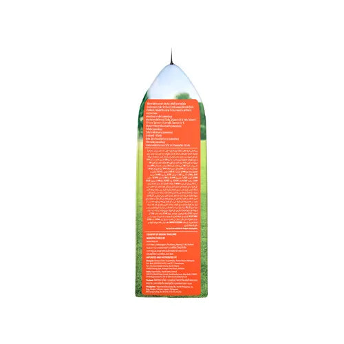 Product packaging with text on a white background