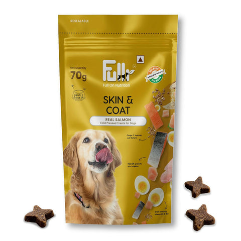 Fullr Skin & Coat Cold Pressed Dog Treats, 70g (Pack of 1).