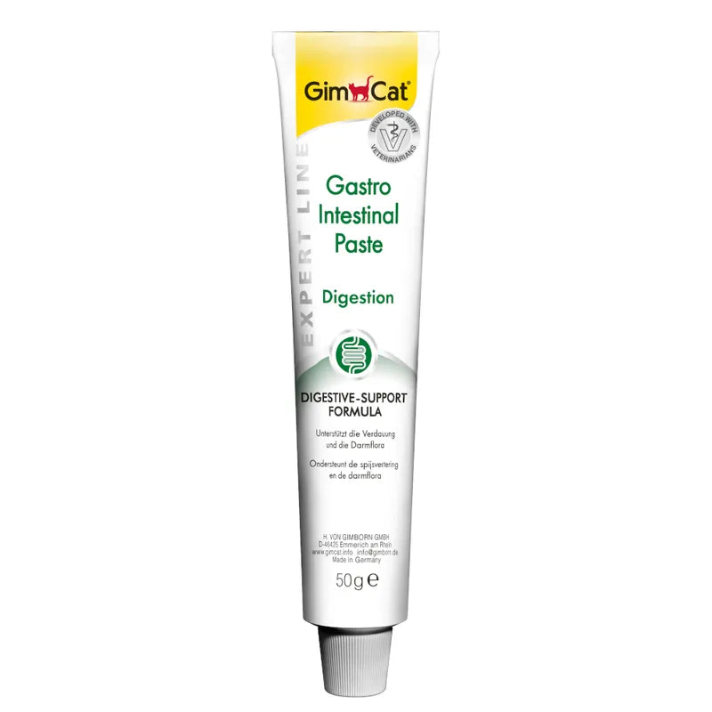 GimCat Gastro Intestinal Paste tube on a white background
