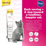 GimCat Derma Paste with a cat and promotional text on a pink background