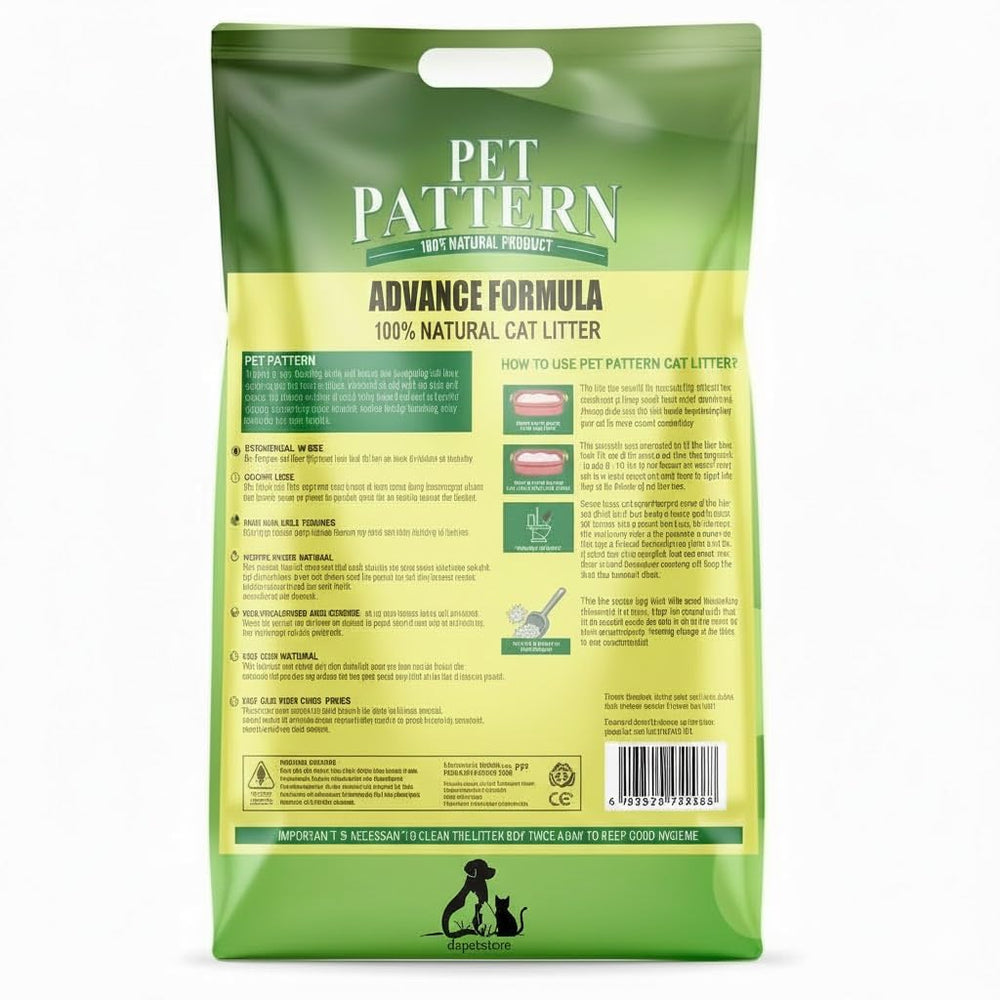 Pet Pattern cat litter package on a white background