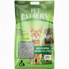 Pet Pattern cat litter package with two cats on a green background