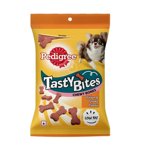 Pedigree Dog Treats Tasty Bites Chicken & Smoke Flavor – 50g.