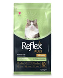 Package of Reflex Plus cat food with a cat on the label