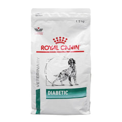 Royal Canin Veterinary Diet Diabetic dog food package on a white background