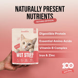 Cat bowl filled with Zoomies Wet Stuff Lite Wet Cat Food Duck Breast in Bone Broth