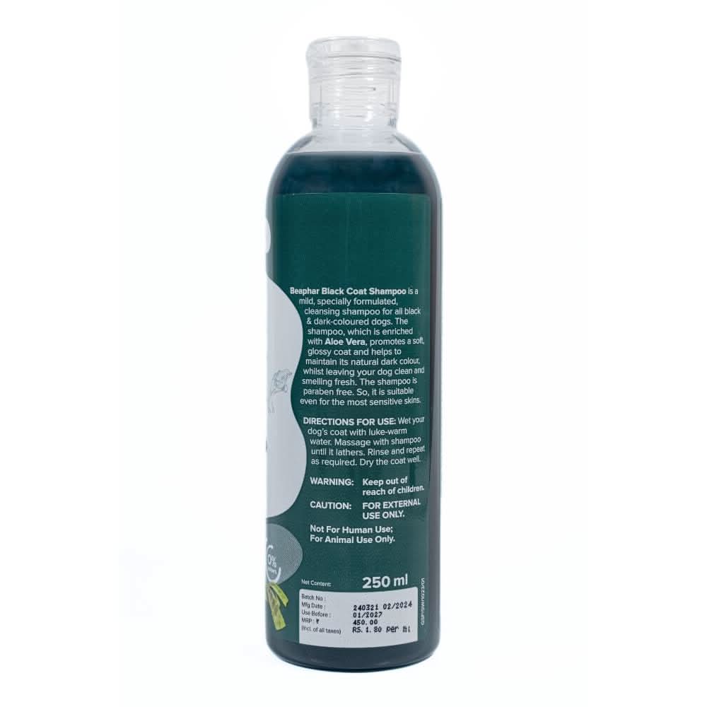 Beaphar Black Coat Dog Shampoo, 250 ml - dspetstore.com