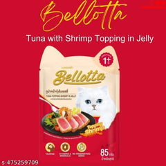 Bellotta Wet Food for Adult Cats & Kittens — Tuna Topping Shrimp in Jelly - dspetstore.com