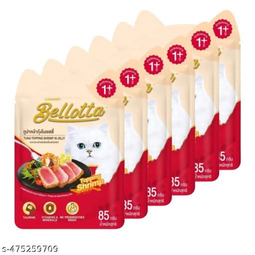 Bellotta Wet Food for Adult Cats & Kittens — Tuna Topping Shrimp in Jelly - dspetstore.com