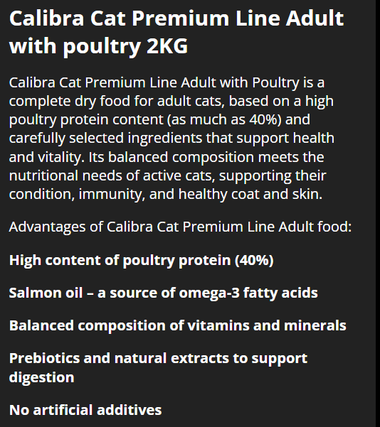 Calibra Cat Premium Line Adult with Poultry - dspetstore.com