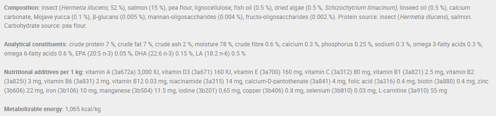 Calibra Hypoallergenic Wet Dog Food Insect Rich in Salmon - dspetstore.com