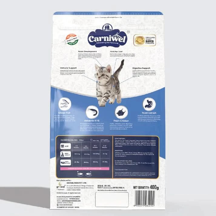 Carniwel with Ocean Fish & Krill, Dry Cat Food, Kitten - dspetstore.com