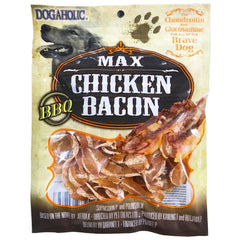 Dogaholic Max Barbeque Chicken Bacon Strips Dog Treats - dspetstore.com