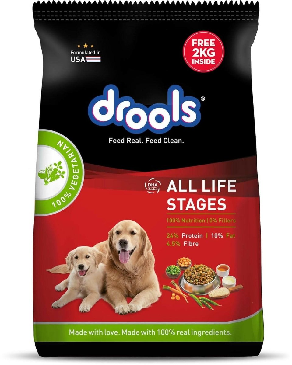 Drools 100% Vegetarian Puppy & Adult Dog Food - dspetstore.com