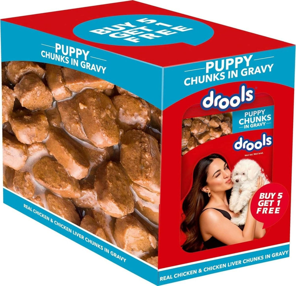 Drools Puppy Wet Dog Food Real Chicken and Chicken Liver Chunks in Gravy - dspetstore.com