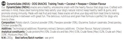 DynamicSales (India) Dog Training Treats Coconut & Chicken - dspetstore.com