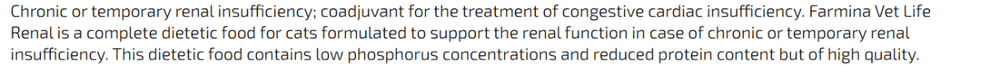 Farmina Vet Life Renal Cat Food - dspetstore.com