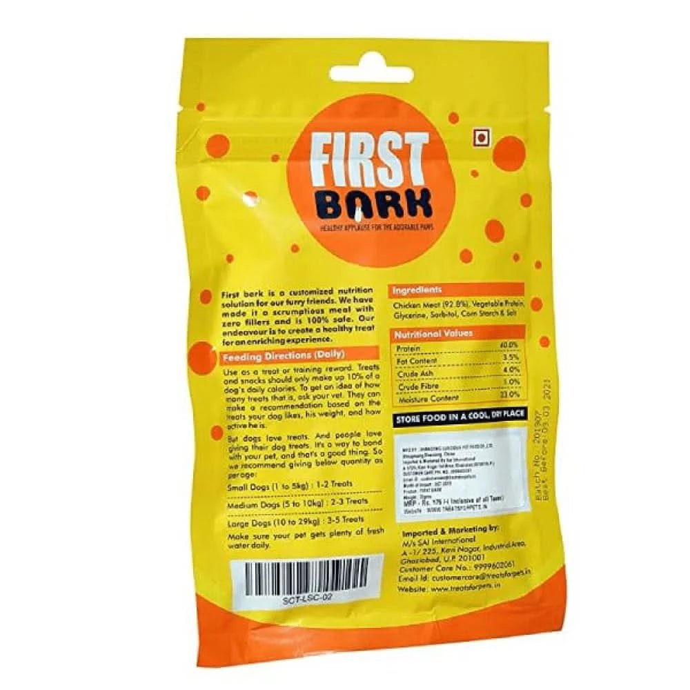 First Bark Soft Chicken Tenders Dog Treats, 70g - dspetstore.com