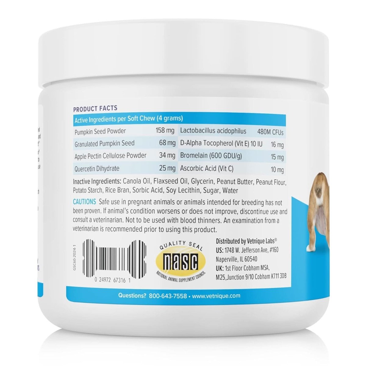 Glandex Anal Gland & Digestive Support for Dogs (30 Chews) - dspetstore.com