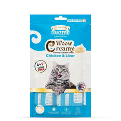 Grain Zero Woow Lickable Treats Combo for Cats & Kittens – Tuna, Chicken, Salmon & Crab – 75 gm Each - dspetstore.com