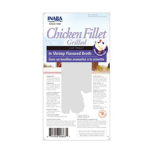 INABA Churu Chicken Fillet Chicken In Shrimp Broth Cat Treats USA555A, 25 g (Pack of 1) - dspetstore.com