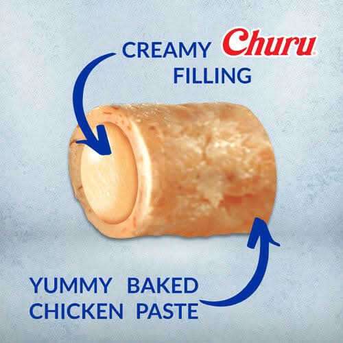 INABA Churu Churu Bites Chicken Wraps with Chicken Recipe Cat Treats USA724B, 30 g (Pack of 1) - dspetstore.com