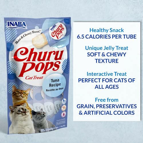 INABA Churu Juicy Bites Tuna and Chicken Flavor Cat Treats USA713A, 33.9 g (Pack of 1) - dspetstore.com
