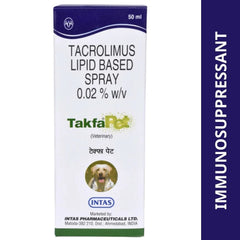 Intas Takfa Pet Spray (Tacrolimus) for Dogs (50ml) - dspetstore.com
