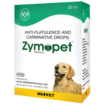 Intas Zymopet Syrup (Antiflatulence & Carminative Drops) for Dogs & Cats (30ml) - dspetstore.com