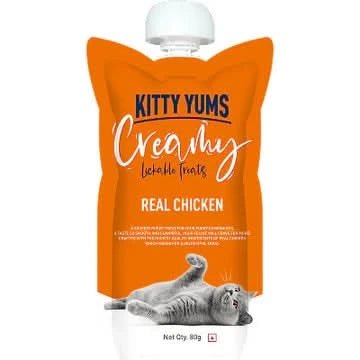 Kitty Yums Lickable Real Chicken Creamy Cat Treat - dspetstore.com