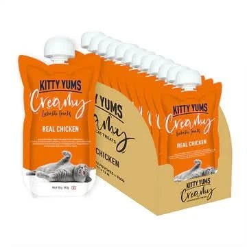 Kitty Yums Lickable Real Chicken Creamy Cat Treat - dspetstore.com