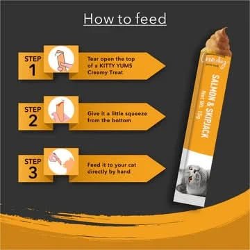 Kitty Yums Salmon & Skipjack Creamy Cat Treats - dspetstore.com