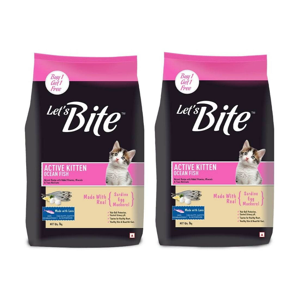 Let's Bite Active Kitten Ocean Fish Cat Dry Food (Buy 1 Get 1 Free) - dspetstore.com
