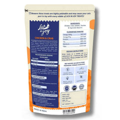 Lick in Joy Soft Cat Jerky All Life Stages Cat Treats, Chicken and Crab, 35 g - dspetstore.com