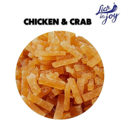 Lick in Joy Soft Cat Jerky All Life Stages Cat Treats, Chicken and Crab, 35 g - dspetstore.com