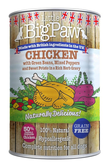 Little BigPaw Chicken with Green Beans, Mixed Peppers and Sweet Potato in a Rich Herb Gravy Wet Dog Food - dspetstore.com