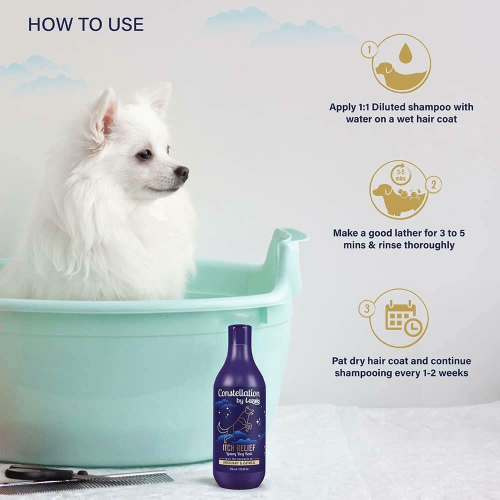 Lozalo Constellation Itch Relief Shampoo for Dogs – 375ml - dspetstore.com