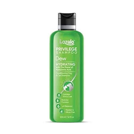 Lozalo Privilege Dew Hydrating Dog & Cat Shampoo with Conditioner — Moisturizing & Gentle Formula - dspetstore.com