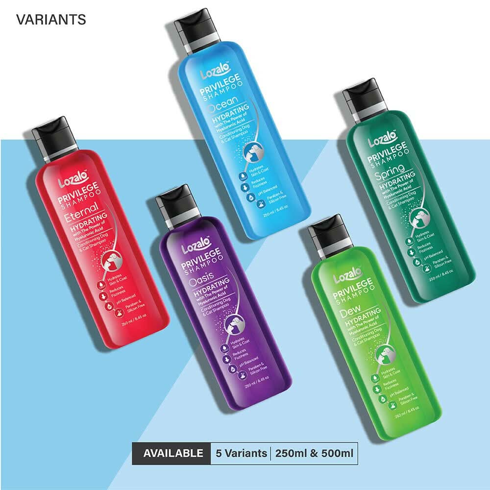 Lozalo Privilege Pet Shampoo Ocean Hydrating — For Cats & Dogs - dspetstore.com