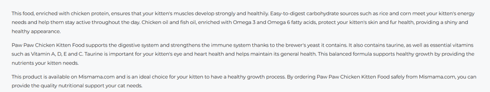 Paw Paw Chicken Meat Kitten Cat Food – 1 kg - dspetstore.com