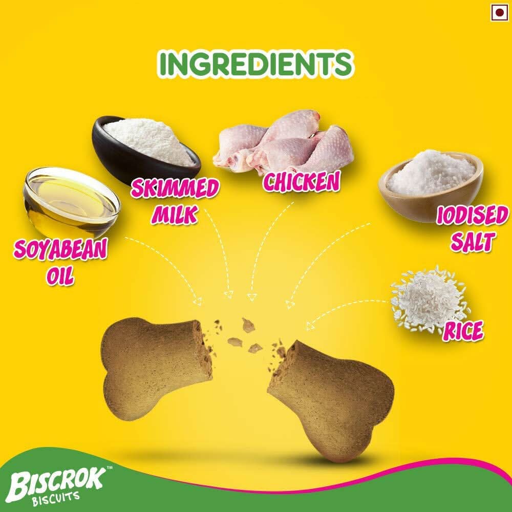 Pedigree Biscrok Dog Biscuit, Chicken & Milk Flavour – 500g - dspetstore.com