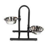 Petspot Adjustable U Shape Stand Dog Bowl, 5 qt - dspetstore.com