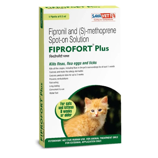 Savavet Fiprofort Plus (Fipronil) Tick and Flea Control Spot On for Cats - dspetstore.com