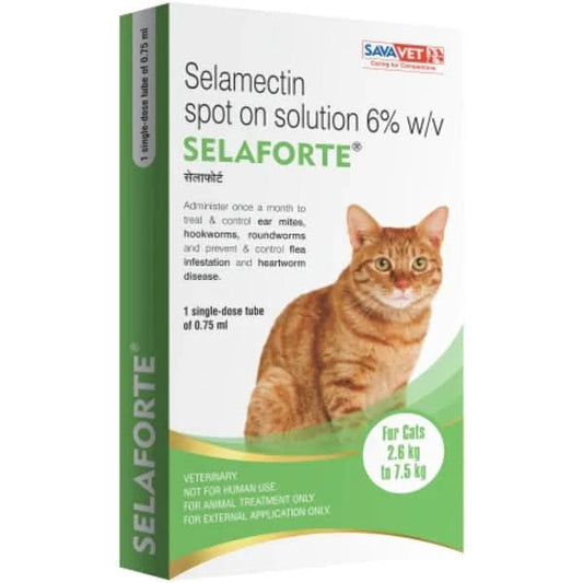 Savavet Selaforte Selamectin Tick and Flea Control Spot On for Cats - dspetstore.com