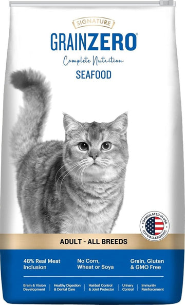 Signature Grain Zero Adult Cat Food - All Breed (Flavour : Seafood), 1.2 kg - dspetstore.com