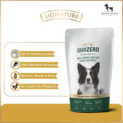 Signature Grain Zero Chicken Chunks Gravy Adult Dog Wet Food — 150 g - dspetstore.com