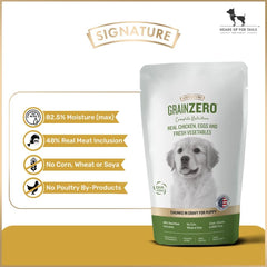 Signature Grain Zero Chicken Chunks Gravy Puppy Dog Wet Food — 150 g - dspetstore.com