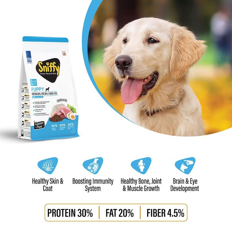 Sniffy Puppy Dry Dog Food Real Chicken & Egg - dspetstore.com