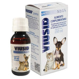 Viusid pet supplement bottle and packaging on a white background